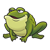 Sitting Green Toad Color PNG
