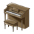 Brown Piano Color PNG