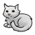 Gray Cat Color PNG