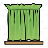 Green Curtain Window