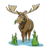 Moose Eating Grass Color PDF