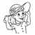 Girl in Pink Hat Line PDF