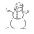 Snowman Line PNG