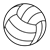 Volleyball 3 Line PNG