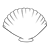 Peach Clamshell Line PNG