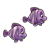 Two Purple Fish Color PNG