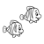Two Purple Fish Line PNG