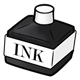 Ink Bottle with white label