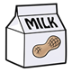 Carton of Milk white with peanut label