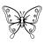 Green Butterfly Line PNG