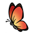 Red-Orange Butterfly Color PDF