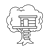 Tree House Line PNG