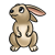 Standing Brown Bunny Color PNG