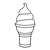 Soft-Serve Coffee Cone Line PNG