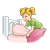 Girl Making Bed Color PNG