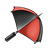Red and Black Umbrella Color PNG