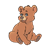 Brown Bear Cub Color PNG