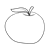 Red Apple 5 Line PNG