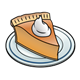 Pumpkin Pie Slice with whipped cream on plate