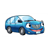 Blue Cartoon Car Color PDF