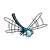 Blue Dragonfly Color PNG