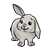 Gray Rabbit Color PNG