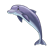 Jumping Dolphin Color PNG