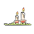 Two Candles Color PNG