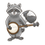 Raccoon Strumming Banjo Color PNG