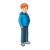 Boy in Blue Sweatshirt Color PNG