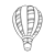 Hot Air Balloon Line PNG