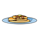 Four Pancakes on a plate