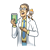 Scientist Holding Jar Color PNG