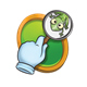 Glove Hand with hand lens and frog