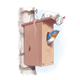 Maynard with bird and birdhouse