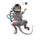 Astronaut Maynard with notebook and pencil