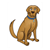 Brown Dog Sitting Color PDF