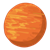 Orange Planet Color PNG