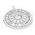 Round Sundial Line PNG