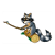 Raccoon on Log Color PDF