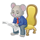 Father Mouse reading newspaper