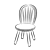 Wood Chair Line PNG