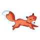 Orange Fox running