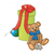 Teddy Bear and Present Color PDF