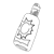 Bottle of Sunscreen Line PNG
