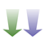 Green and Purple Arrows Color PNG