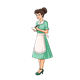 Waitress with order pad