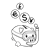 Piggy Bank Line PNG