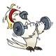 Bird lifting weights