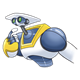 Metal Robot blue and yellow